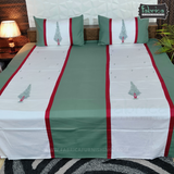 Decor Designer Mix & Match Embroidery Kingsize Double Bedsheet