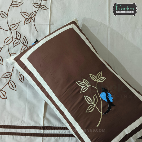 Decor Designer Mix & Match Embroidery cotton King Size Bedsheet