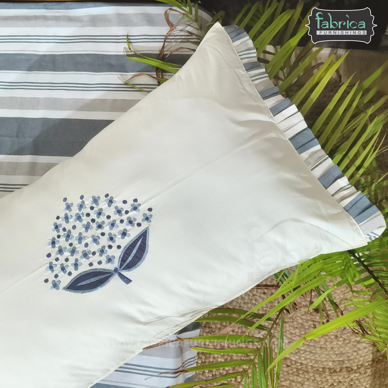 Decor Designer Mix & Match Embroidery cotton King Size Bedsheet