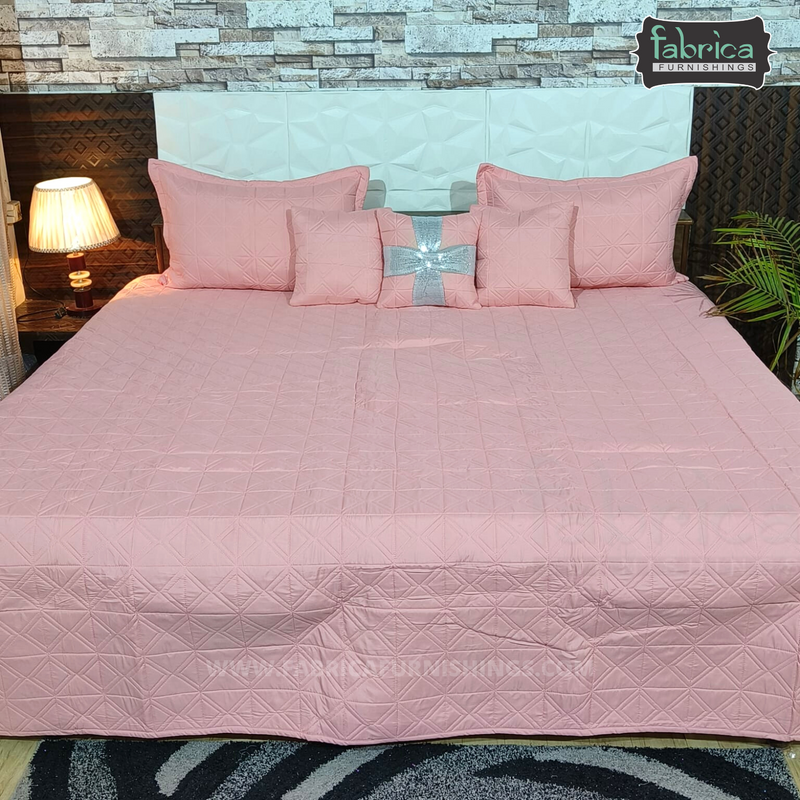 Fabby Decor Stylish Designer Bedcover with Cushions