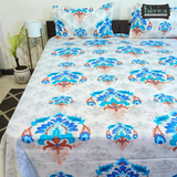 Fabby Decor Designer Print Cotton King Size Bed Sheets