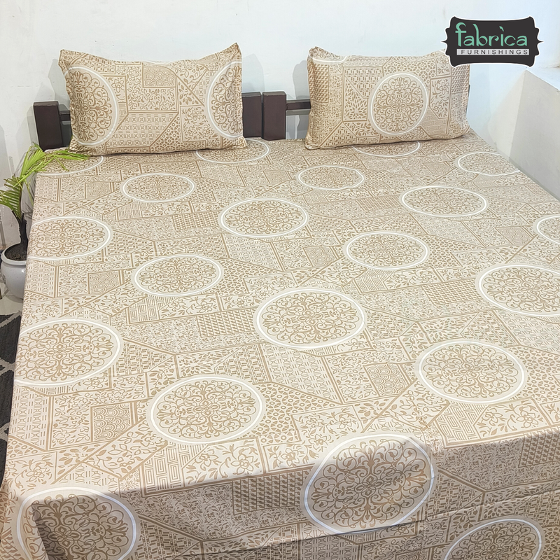 Fabby Home Abstract Print Cotton Double Bedsheet