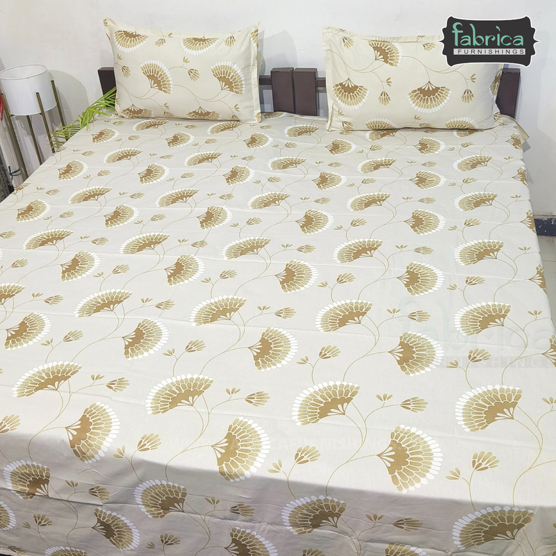 Fabby Home Abstract Print Cotton Double Bedsheet