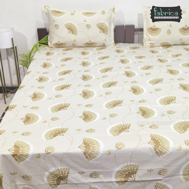 Fabby Home Abstract Print Cotton Double Bedsheet