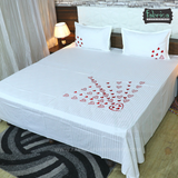 Fabby Decor Classic Embroider Cotton Designer King Bed Sheets
