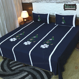 Fabby Decor Classic Embroider Cotton Designer King Bed Sheets