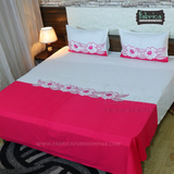 Fabby Decor Designer Embroidered king Size Bed Sheets