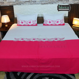 Fabby Decor Designer Embroidered king Size Bed Sheets