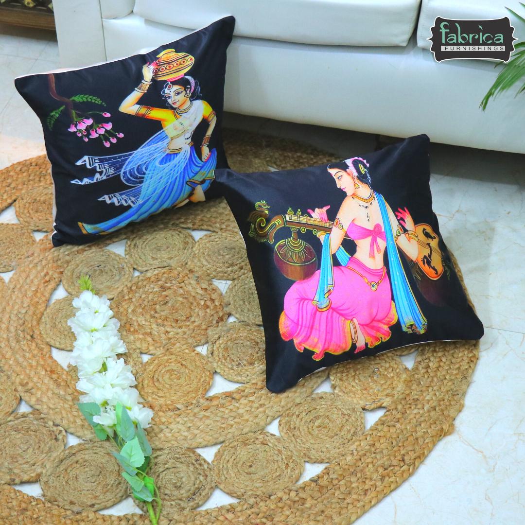 Anita's Royal Digital  Cushion Covers (SET OF 5).